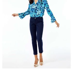 Lilly Pulitzer 29" KELLY TEXTURED ANKLE SKINNYPANT